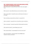 MIT&colon; AERODYNAMICS AND FLUID MECHANICS EXAM 2025 WITH ACCURATE SOLUTIONS