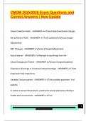 CMOM 2025&sol;2026 Exam Questions and  Correct Answers &vert; New Update