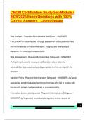 CMOM Certification Study Set-Module 4  2025&sol;2026 Exam Questions with 100&percnt;  Correct Answers &vert; Latest Update