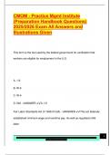 CMOM - Practice Mgmt Institute  &lpar;Preparation Handbook Questions&rpar;  2025&sol;2026 Exam All Answers and  Illustrations Given 