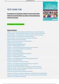 TEST BANK FOR Foundations for Population Health in Community Public  Health Nursing 5th Edition by Authors&colon; Marcia Stanhope&comma; Jeanette Lancaster All Chapters 1-32 Complete