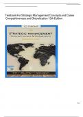 Test Bank for Strategic Management&comma;Concepts and Cases-Competitiveness and Globalization 13th Edition by Michael A&period; Hitt&comma; R&period; Duane Ireland & Robert E&period; Hoskisson- Complete&comma; Elaborated and Latest Test Bank&period; ALL Chapters &lpar;1-13&rpar; Included and Updated-Expanded