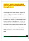 NPORS 25 Test Questions 2025&sol;2026  Exam Questions and Verified Answers &vert;  Already Graded A&plus; 