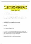 STOTT PILATES IMP EXERCISES AB PREP - ROLL UP &vert; QUESTIONS WITH 100&percnt; CORRECT ANSWERS &vert; LATEST UPDATED & VERIFIED &vert; 2025