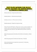 STOTT PILATES MATWORK EXAM- MUSCLE BALANCE QUESTIONS AND ANSWERS &vert;GRADED A&plus;&vert; UPDATED & VERIFIED &vert; 2025 