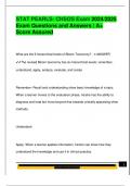 STAT PEARLS- CHSOS Exam 2024&sol;2025  Exam Questions and Answers &vert; A&plus;  Score Assured