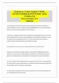 Surgical First Assist FINAL 2O25 EXAM&vert;QUESTIONS with Complete Solutions &vert; A&plus; Grade 