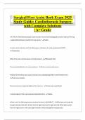 Surgical First Assist Book Exam 2025 Study Guide&colon; Cardiothoracic Surgery with Complete Solutions &vert; A&plus; Grade