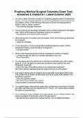 Prophecy Medical Surgical-Telemetry Exam Test&semi; Answered & Graded A&plus;&comma; Latest Summer 2025