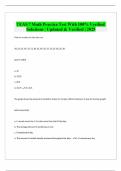 TEAS 7 Math Practice Test With 100&percnt; Verified Solutions &vert; Updated & Verified &vert; 2025