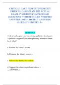 CRITICAL CARE HESI EXIT&sol;HESI EXIT  CRITICAL CARE EXAM 2025 ACTUAL  EXAM 3 VERSIONS COMPLETE 600  QUESTIONS WITH DETAILED  VERIFIED  ANSWERS &lpar;100&percnt; CORRECT ANSWERS&rpar;  &sol;ALREADY GRADED A&plus; 