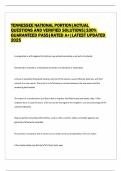 TENNESSEE NATIONAL PORTION&vert;ACTUAL QUESTIONS AND VERIFIED SOLUTIONS&vert;100&percnt; GUARANTEED PASS&vert;RATED A&plus;&vert;LATEST UPDATED 2025 