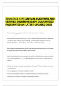 TENNESSEE STATE&vert;ACTUAL QUESTIONS AND VERIFIED SOLUTIONS&vert;100&percnt; GUARANTEED PASS&vert;RATED A&plus;&vert;LATEST UPDATED 2025