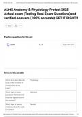 ALMS Anatomy & Physiology Pretest 2025 Actual exam &lpar;Testing Real Exam Questions&rpar;and verified Answers &lpar; 100&percnt; accurate&rpar; GET IT RIGHT&excl;&excl;