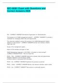 ISO 45001 Exam with Questions and Correct Answers 2025&period;