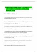 TIMESHARE LICENSE EXAM QUESTIONS WITH 100&percnt; CORRECT ANSWERS &vert; UPDATED & VERIFIED &vert; 2025