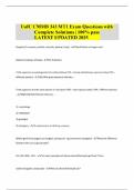UofC CMMB 343 MT1 Exam Questions with Complete Solutions &vert; 100&percnt; pass LATEST UPDATED 2025