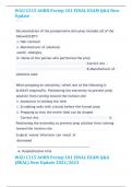 WGU C215 AORN Periop 101 FINAL EXAM Q&A New Update  