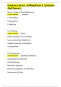 Hondros Critical thinking Exam 1 Questions And Answers&period;docx