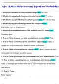 Advanced ATI TEAS 7 Math Questions 2025&sol;2026 LATEST UPDATE&period; Guaranteed Success&period;&excl;&excl;