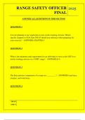 RANGE SAFETY OFFICER FINAL QUESTIONS AND ANSWERS 2025