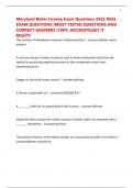Maryland Boiler License Exam Questions 2025 REAL EXAM QUESTIONS &vert;MOST TESTED QUESTIONS AND CORRECT ANSWERS &vert;100&percnt; ACCURATE&vert;GET IT RIGHT&excl;&excl;