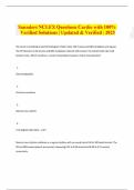 Saunders NCLEX Questions Cardio with 100&percnt; Verified Solutions &vert; Updated & Verified &vert; 2025
