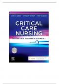 Test bank for Critical Care Nursing&colon; Diagnosis and Management 9th Edition by Linda D&period; Urden&semi; Kathleen M&period; Stacy&semi; Mary E&period; Lough  Chapter 1-41 Complete Guide