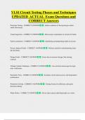 VLSI Circuit Testing Phases and Techniques  UPDATED  ACTUAL  Exam Questions and  CORRECT Answers 