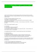 CANNON CTFA PREP QUESTIONS AND ANSWERS &vert; LATEST UPDATED &vert; GRADED A