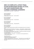 MDC III COMPLETE LATEST FINAL EXAM RASMUSSEN BASED ACTUAL SET WITH QUESTIONS AND CORRECT&sol;VERIFIED ANSWERS