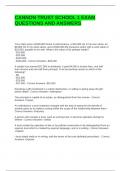 CANNON TRUST SCHOOL 1 EXAM QUESTIONS AND ANSWERS