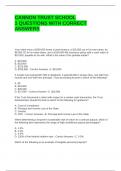 CANNON TRUST SCHOOL 1 QUESTIONS WITH CORRECT ANSWERS
