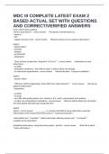 MDC III COMPLETE LATEST EXAM 2 BASED ACTUAL SET WITH QUESTIONS AND CORRECT&sol;VERIFIED ANSWERS