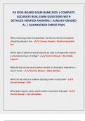 PA EFDA BOARD EXAM BANK 2025 &vert; COMPLETE  ACCURATE REAL EXAM QUESTIONS WITH  DETAILED VERIFIED ANSWERS &vert; ALREADY GRADED  A&plus; &vert; GUARANTEED EXPERT PASS 