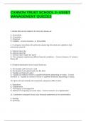 CANNON TRUST SCHOOL 2- ASSET MANAGEMENT QUIZZES WITH VERIFIED ANSWERS 