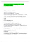 CANNON TRUST SCHOOL 2- CASE STUDY QUIZZES WITH 100&percnt; ACCURATE SOLUTIONS
