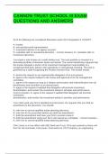 CANNON TRUST SCHOOL III EXAM QUESTIONS AND ANSWERS &vert; VERIFIED &vert; GRADED A
