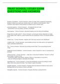 TRUST SCHOOL I STUDY EXAM QUESTIONS AND ANSWERS &vert; GRADED A