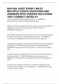 BUS 404- AUDIT EXAM 1 WILEY MULTIPLE CHOICE QUESTIONS AND ANSWERS WITH VERIFIED SOLUTIONS 100&percnt; CORRECT RATED A&plus;