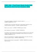 CHM 1020 - Final Exam Study Guide With Questions And Correct Answers 2025&period;