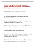 Criminal investigation Exam 2025 Actual exam &lpar;Testing Real Exam Questions&rpar;and verified Answers &lpar; 100&percnt; accurate&rpar; GET IT RIGHT&excl;&excl;
