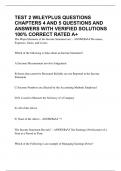 TEST 2 WILEYPLUS QUESTIONS CHAPTERS 4 AND 5 QUESTIONS AND ANSWERS WITH VERIFIED SOLUTIONS 100&percnt; CORRECT RATED A&plus;