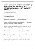 WEEK 1 WILEY PLUS QUIZ &lpar;CHAPTER 1&rpar; QUESTIONS AND ANSWERS WITH VERIFIED SOLUTIONS 100&percnt; CORRECT RATED A&plus;