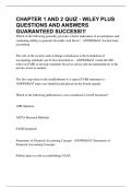 CHAPTER 1 AND 2 QUIZ - WILEY PLUS QUESTIONS AND ANSWERS GUARANTEED SUCCESS&excl;&excl;&excl;