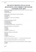 NR 228 NUTRITION FINAL EXAM QUESTIONS AND CORRECT DETAILED ANSWERS NEW 2025