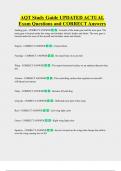 AQT Study Guide UPDATED ACTUAL     Exam Questions and CORRECT Answers 