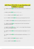 AQT Prep UPDATED  Exam Questions and  CORRECT Answers 