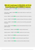 BIO 167&colon; Lab Exam 2 UPDATED  ACTUAL    Exam Questions and CORRECT Answers