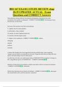 BIO 167 EXAM 2 STUDY REVIEW chap  28-35 UPDATED  ACTUAL   Exam  Questions and CORRECT Answers